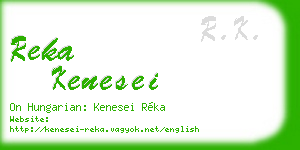 reka kenesei business card